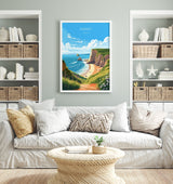 Dorset Travel Poster, Travel Print of Dorset, England, Dorset Coast Art, Dorset Gift, Wall Art Print NQ Media Designs