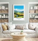 Wicklow Print, Travel Poster of Wicklow, Ireland, County Wicklow Art Gift, Ireland Gift Art, Landscape Wall Art Print NQ Media Designs