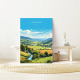 Wicklow Print, Travel Poster of Wicklow, Ireland, County Wicklow Art Gift, Ireland Gift Art, Landscape Wall Art Print NQ Media Designs