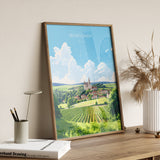 Burgundy Print, Travel Poster of Burgundy, Wine Region, Burgundy Gift, France Art, Europe, Travel Gift NQ Media Designs