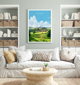 Burgundy Print, Travel Poster of Burgundy, Wine Region, Burgundy Gift, France Art, Europe, Travel Gift NQ Media Designs
