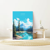 Jasper Print, Travel Poster of Jasper National Park, National Park, Jasper Gift, Canada Art Gift, Travel Gift NQ Media Designs