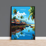 Kerala Travel Print, Travel Poster of Kerala, India, Kerala Art Gift, India Gift Art, Wall Art Print NQ Media Designs