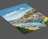 Dartmouth Travel Poster, Dartmouth Travel Print, England, Devon Art, Dartmouth Art Gift, Wall Art Print