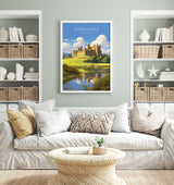 Alnwick Castle Travel Print, Travel Poster of Alnwick Castle, Northumberland Art Gift, England, Alnwick Castle Gift, Wall Art Print NQ Media Designs