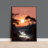 Kruger Travel Print, Travel Poster of Kruger, National Park, Kruger Gift, SouthAfrica Art, Wall Art Print NQ Media Designs