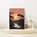 Kruger Travel Print, Travel Poster of Kruger, National Park, Kruger Gift, SouthAfrica Art, Wall Art Print NQ Media Designs