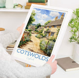 Cotswolds Poster, Travel Print of Cotswolds, England, Cotswolds Gift, Travel Watercolour Gift NQ Media Designs