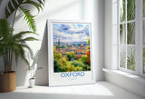 Oxford Poster, Travel Print of Oxford, England, Oxford Art Gift, Travel Watercolour Gift NQ Media Designs