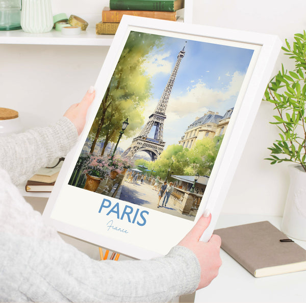 Paris Poster, Travel Print of Paris, France, Paris Gift, Travel Watercolour Gift