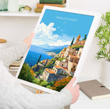 Amalfi Poster, Travel Print of Amalfi Coast, Italy Poster, Amalfi Coast Art Gift, Sorrento Art, Italy Art Travel Gift NQ Media Designs