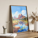 Sedona Travel Print, Travel Poster of Sedona National Park, Arizona, USA, Sedona Art Gift NQ Media Designs