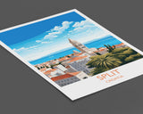 Split Travel Poster, Travel Print of Split, Croatia, Split Art Gift, Wall Art Print NQ Media Designs