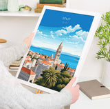 Split Travel Print, Travel Poster of Split, Croatia, Split Art Gift, Wall Art Print NQ Media Designs