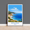 Kefalonia Travel Poster, Travel Print of Kefalonia, Greece, Kefalonia Art Gift, Wall Art Print NQ Media Designs