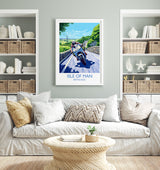 Isle of Man Print, Travel Poster of Isle of Man, Motorbike Racing, Isle of Man Art Gift,British Isles Wall Art Print NQ Media Designs