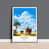 Kenya Travel Poster, Travel Print of Kenya, Kenya Gift, Africa, Africa Art Gift, Wall Art Print NQ Media Designs