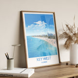 Key West Travel Poster, Travel Printof Key West , Key West Gift,Florida Art Gift,USA Wall Art Print NQ Media Designs