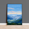 Blue Ridge Mountains Print, Travel Poster of Blue Ridge Mountains, Appalachian Mountains, USA, Travel Gift NQ Media Designs