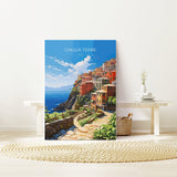 Cinque Terre Travel Print, Travel Poster of Cinque Terre, Italy, Cinque Terre Art, Cinque Terre Gift, Wall Art Print NQ Media Designs