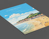 Scarborough Beach Travel Print, Travel Poster of Scarborough, North Yorkshire Gift, England, Norfolk Art, Scarborough Gift, Wall Art Print