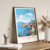 Montenegro Travel Poster, Montenegro Travel Print, Montenegro, Europe Art, Montenegro Gift, Wall Art Print NQ Media Designs