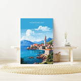 Montenegro Travel Print, Montenegro Travel Poster, Montenegro, Europe Art, Montenegro Gift, Wall Art Print NQ Media Designs