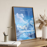 Antarctica Travel Print, Travel Poster of Antarctica, Antarctica Gift, Antarctica Art Gift, Wall Art Print NQ Media Designs