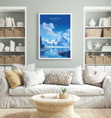Antarctica Travel Print, Travel Poster of Antarctica, Antarctica Gift, Antarctica Art Gift, Wall Art Print NQ Media Designs