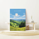 Black Forest Travel Print, Travel Poster of Black Forest , Black ForestGift,Germany Art Gift,Wall Art Print NQ Media Designs