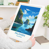 Palawan Travel Print, Travel Poster of Palawan, PalawanGift,Philippines Art Gift,Wall Art Print NQ Media Designs