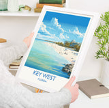 Key West Travel Print, Travel Poster of Key West , Key West Gift,Florida Art Gift,USA Wall Art Print NQ Media Designs