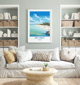 Key West Travel Print, Travel Poster of Key West , Key West Gift,Florida Art Gift,USA Wall Art Print NQ Media Designs