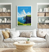 Cliffs of Moher Print, Travel Poster of Cliffs of Moher, Cliffs of Moher Gift, Ireland Art Gift, Travel Gift NQ Media Designs