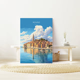 Rovinj Travel Print, Travel Poster of Rovinj, Croatia, Rovinj Art, Rovinj Gift, Wall Art Print NQ Media Designs