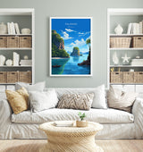 Palawan Travel Print, Travel Poster of Palawan, PalawanGift,Philippines Art Gift,Wall Art Print NQ Media Designs