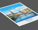 Oslo Poster, Travel Print of Oslo, Norway, Oslo Gift, Norway Wall Art, Travel Gift NQ Media Designs