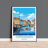 Copenhagen Poster, Travel Print of Copenhagen, Denmark, Copenhagen Gift, Denmark Wall Art, Travel Gift NQ Media Designs