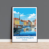 Copenhagen Poster, Travel Print of Copenhagen, Denmark, Copenhagen Gift, Denmark Wall Art, Travel Gift NQ Media Designs