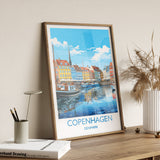 Copenhagen Poster, Travel Print of Copenhagen, Denmark, Copenhagen Gift, Denmark Wall Art, Travel Gift NQ Media Designs