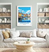 Copenhagen Poster, Travel Print of Copenhagen, Denmark, Copenhagen Gift, Denmark Wall Art, Travel Gift NQ Media Designs