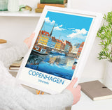 Copenhagen Poster, Travel Print of Copenhagen, Denmark, Copenhagen Gift, Denmark Wall Art, Travel Gift NQ Media Designs