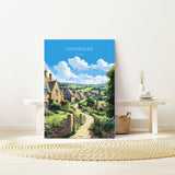 Cotswolds Print, Travel Poster of Cotswolds, England, Cotswolds Art Gift, England Gift Art, Landscape Wall Art Print NQ Media Designs