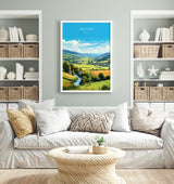 Wicklow Print, Travel Poster of Wicklow, Ireland, County Wicklow Art Gift, Ireland Gift Art, Landscape Wall Art Print NQ Media Designs