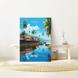 Kerala Travel Print, Travel Poster of Kerala, India, Kerala Art Gift, India Gift Art, Wall Art Print NQ Media Designs