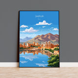 Jaipur Travel Print, Travel Poster of Jaipur, India, Jaipur Gift Art, India Gift, Wall Art Print NQ Media Designs
