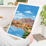 Jaipur Travel Print, Travel Poster of Jaipur, India, Jaipur Gift Art, India Gift, Wall Art Print NQ Media Designs
