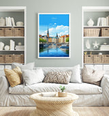 Oslo Travel Print, Travel Poster of Oslo, Norway, Oslo Gift, Norway Wall Art, Travel Gift NQ Media Designs