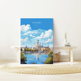 Helsinki Poster, Travel Print of Helsinki, Finland, Helsinki Art Gift, Finland Gift Art, Landscape Wall Art Print NQ Media Designs
