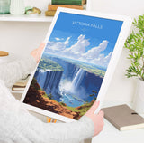 Victoria Falls Poster, Travel Print of Victoria Falls, Zimbabwe Art Gift, Victoria Falls Gift, Africa Art, Travel Gift NQ Media Designs
